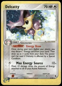 Pokemon Delcatty - Holo Rare Ruby and Sapphire 5/109 HP Holo - Image 1