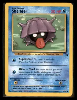 Pokemon Shellder 54/62 Fossil LP - Image 1
