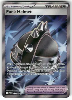 POKEMON PUNK HELMET 121/094 ULTRA RARE PHANTASMAL FLAMES HOLO NM - Image 1
