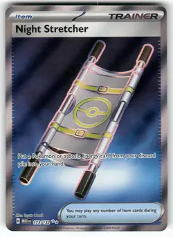 POKEMON NIGHT STRETCHER 173/132 ULTRA RARE MEGA EVOLUTION HOLO NM - Image 1