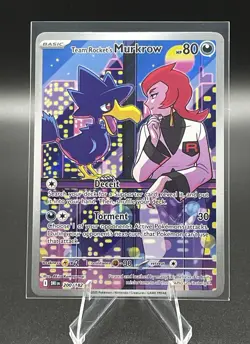 Pokemon Team Rocket's Murkrow Sv10 Destined Rivals 200/182 Holo Rare 80 HP 2025 - Image 1
