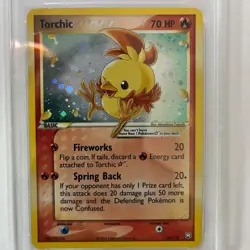 2004 Pokemon Gold Star Ex Team Rocket Returns #108 Torchic Holo PSA 8 NM-MT - Image 3