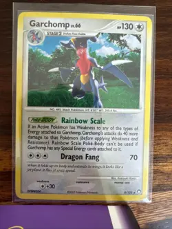 Garchomp 9/123 Holo Rare Mysterious Treasures Pokemon Holo Moderately Played - Image 1