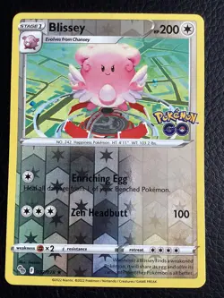 Reverse Holo Blissey 52/78 Pokemon GO Set Excellent Condition - Image 1