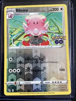 Reverse Holo Blissey 52/78 Pokemon GO Set Excellent Condition - Image 3
