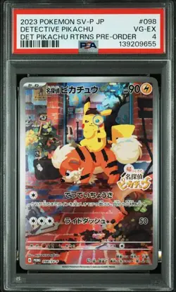 2023 Pokemon DETECTIVE PIKACHU RETURNS Japanese Promo 098/SV-P PSA 4 VG-EX - Image 1