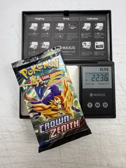 VERY HEAVY! 22.36g Pokemon TCG Crown Zenith Booster Pack | Sealed - Image 1