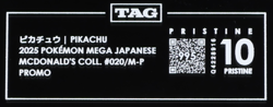 2025 Pokemon Mega Japanese McDonald's Collection Pikachu TAG 10 Pristine (995) - Image 3
