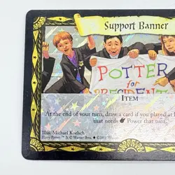 Harry Potter Trading Card Game Support Banner 28/80 Base Set Holo Foil 2001 - Image 3