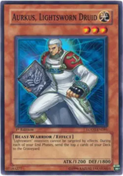 Aurkus, Lightsworn Druid - LODT-EN081 - Super Rare - Unlimited Edition - Near Mi - Image 1