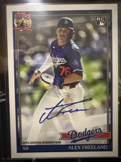 2026 Topps Baseball series 1 Alex Freeland 1991 on card auto #91A-AF. - Image 1