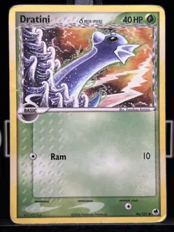 2006 Pokemon TCG Ex Dragon Frontiers Dratini 46/101 Regular Common Card MP - Image 3