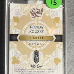 Wild Card 2025 Jokers Wild Ronda Rousey #SDJWM-RRNs05 Rainbow Foil 1/1 MMA Card - Image 3