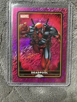 2025 Topps Chrome Deadpool - PINK SHIMMER #1 Deadpool 105/299 - Image 1