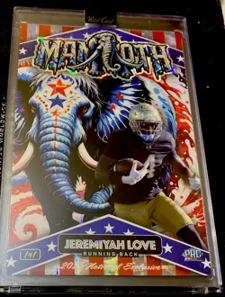 2025 WILD CARD MAMMOTH JEREMIYAH LOVE 1/1 PRC RC National Exclusive Notre Dame - Image 1
