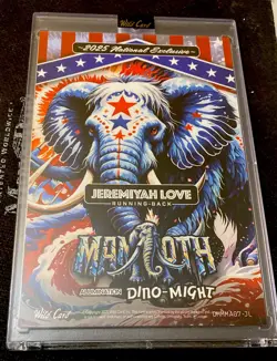 2025 WILD CARD MAMMOTH JEREMIYAH LOVE 1/1 PRC RC National Exclusive Notre Dame - Image 3