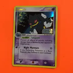 Banette Holo Rare 1/100 HP EX Crystal Guardians Pokemon Card 001/100 Stamp VHP - Image 2