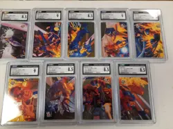 Complete 9 Card Set ALL Cgc Graded NM Mint Fleer Ultra X-Men 1994 Team Portrait - Image 1