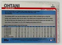 2019 Topps Chrome Shohei Ohtani #1 Super Rookie All-Star Los Angeles Angels - Image 2