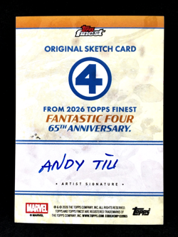 Lockjaw Dog 2026 Topps Finest Fantastic Four 65th SKETCH CARD 1/1 Andy Tiu - Image 2