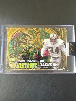Bo Jackson 1/1 Gold Prehistoric Dino-Might Alumination Wild Card - Image 1