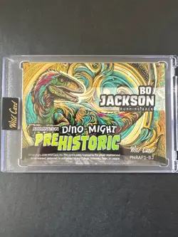 Bo Jackson 1/1 Gold Prehistoric Dino-Might Alumination Wild Card - Image 2