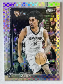 2025-26 Topps Chrome - Dylan Harper #252 X-Fractor RC - Image 1
