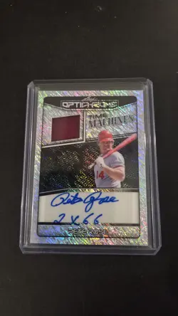 2025 Leaf Optichrome Baseball Pete Rose Time Machine Inscribed Patch Auto 1/1 - Image 1