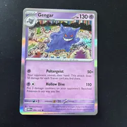 Pokemon Gengar TCG Holo Rare Card Scarlet Violet 151 English 094/165 - NM - Image 2