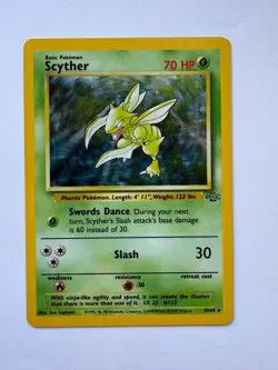 Pokemon Base Set Jungle Vintage Scyther 10/64 - Jungle Holo - WOTC Pokemon Card - Image 1