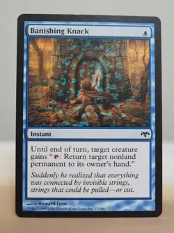 Magic: The Gathering Banishing Knack Blue Instant Regular Card 17/180 2008 - Image 1