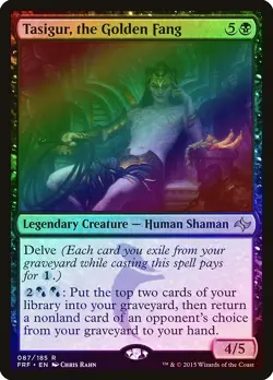 Tasigur, the Golden Fang FOIL Fate Reforged PLD Black Rare MTG CARD ABUGames - Image 1