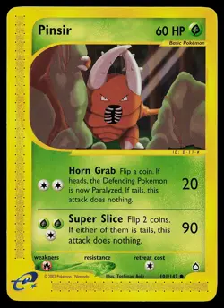 Pokemon Card - Pinsir Aquapolis 101/147 Common - Image 1