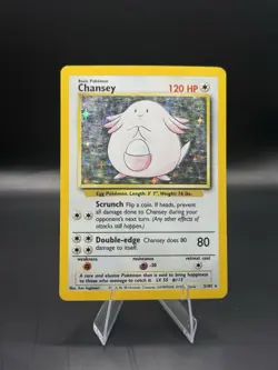 Pokemon TCG Base Set Chansey Holo Card #3/102 MP Condition - Image 1