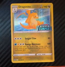 Pokemon Dragonite 131/195 Silver Tempest Stamped Holo Rare Card English - Image 1