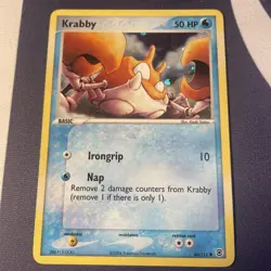 Pokemon Card - Krabby FireRed & LeafGreen 66/112 Reverse Holo - Image 1