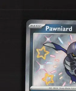 Pawniard 185/091 Paldean Fates Shiny Holo Rare Pokemon Card NM - Image 3