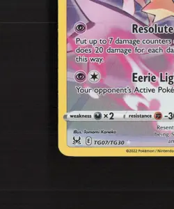 Banette TG07/TG30 Lost Origin Full Art Ultra Rare Holo Pokemon Card NM - Image 5