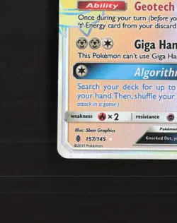 Metagross GX 157/145 Guardians Rising Full Art Secret Rare Holo Pokemon Card DMG - Image 5
