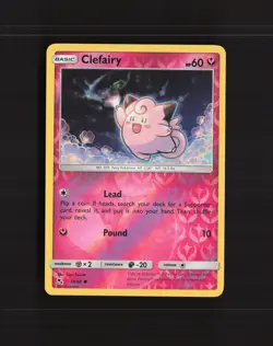 Clefairy 38/68 Hidden Fates Reverse Holo Pokemon Card LP+ - Image 1