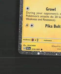 Pikachu 018/091 Paldean Fates Cosmos Holo Rare Pokemon Card NM - Image 5