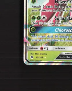 Lurantis GX 15/149 Sun & Moon Ultra Rare Holo Pokemon Card DMG - Image 5