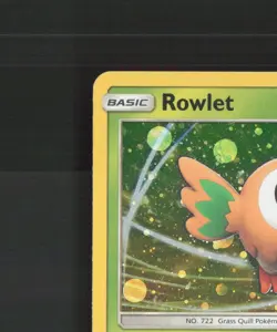 Rowlet SM22 Sun & Moon Black Star Promo Holo Pokemon Card LP - Image 3