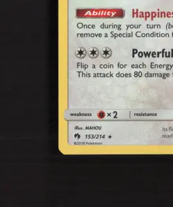 Blissey 153/214 Lost Thunder Cosmos Holo Rare BLEED Pokemon Card NM - Image 5