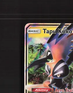 Tapu Koko GX SM50 Sun & Moon Black Star Promo Holo Pokemon Card DMG - Image 3
