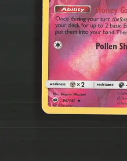 Ribombee 96/147 Burning Shadows Reverse Holo Pokemon Card LP - Image 5