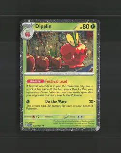 Dipplin 018/167 Twilight Masquerade Cosmos Holo Rare Holo Pokemon Card NM - Image 1