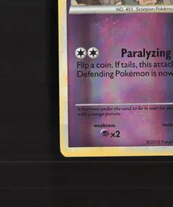 Skorupi 76/102 Triumphant Reverse Holo Pokemon Card LP - Image 5