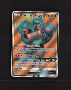 Marshadow GX 137/147 Burning Shadows Full Art Ultra Rare Holo Pokemon Card LP - Image 1