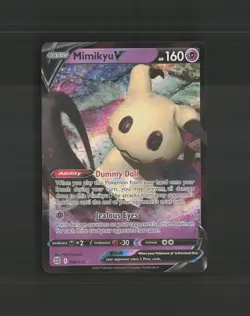 Mimikyu V 068/172 Brilliant Stars Ultra Rare Holo Pokemon Card NM - Image 1